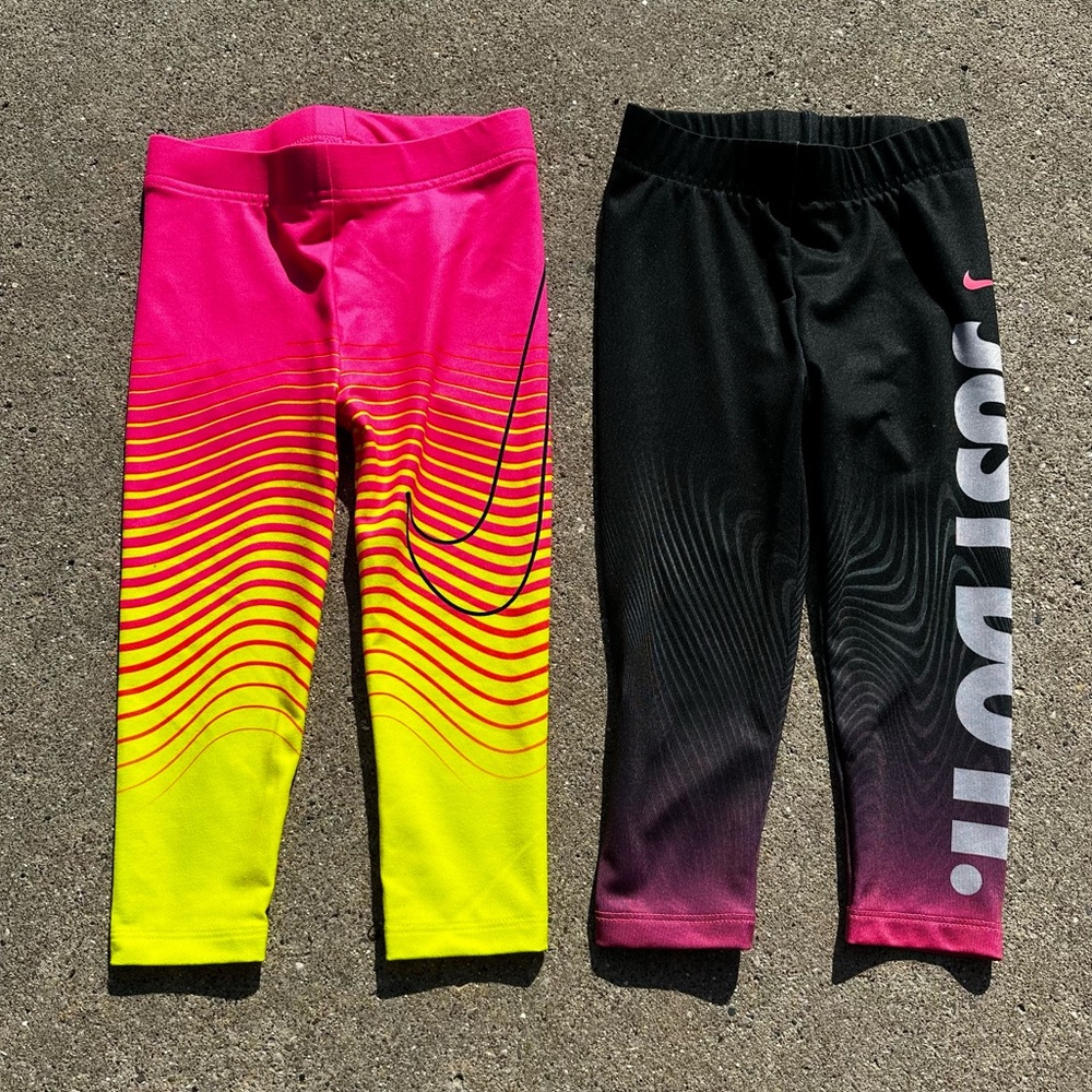 Bundle of 2 Nike Toddler Leggings Sz 2T